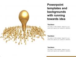 Powerpoint templates and backgrounds with running towards idea