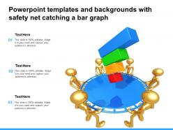 Powerpoint templates and backgrounds with safety net catching a bar graph
