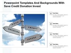 Powerpoint templates and backgrounds with save credit donation invest