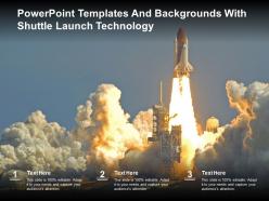 Powerpoint templates and backgrounds with shuttle launch technology
