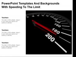 Powerpoint templates and backgrounds with speeding to the limit