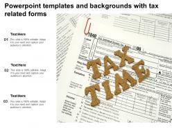 Powerpoint templates and backgrounds with tax related forms