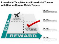 Powerpoint templates and powerpoint themes with risk vs reward matrix targets