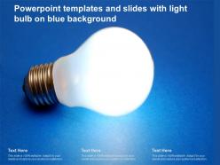 Powerpoint templates and slides with light bulb on blue background