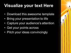 Powerpoint templates for education group of pencils ppt process