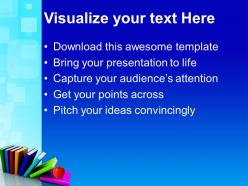 Powerpoint templates for school colorful books success ppt slides