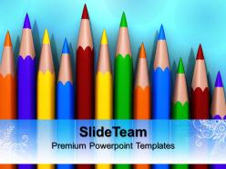 Powerpoint templates for school colorful pencils education ppt process