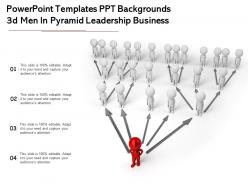 Powerpoint templates ppt backgrounds 3d men in pyramid leadership business