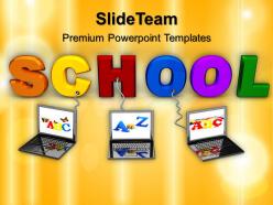 Powerpoint templates training wired to school education success ppt slide designs