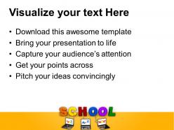 Powerpoint templates training wired to school education success ppt slide designs