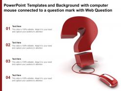 Powerpoint templates with computer mouse connected to a question mark with web question