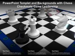 Powerpoint templet and backgrounds with chess checkmate game leadership