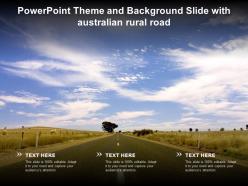 Powerpoint theme and background slide with australian rural road