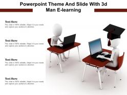 Powerpoint Theme And Slide With 3d Man E Learning