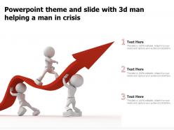 Powerpoint theme and slide with 3d man helping a man in crisis