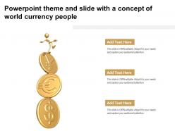 Powerpoint theme and slide with a concept of world currency people