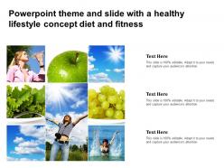 Powerpoint theme and slide with a healthy lifestyle concept diet and fitness