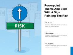 Powerpoint Theme And Slide With A Sign Pointing The Risk