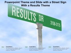 Powerpoint theme and slide with a street sign with a results theme