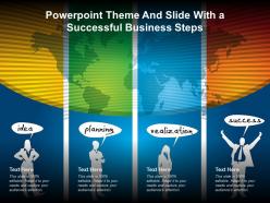 Powerpoint theme and slide with a successful business steps