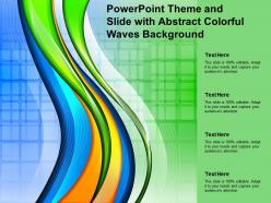 Powerpoint theme and slide with abstract colorful waves background