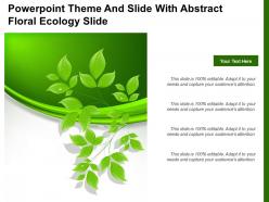 Powerpoint theme and slide with abstract floral ecology slide