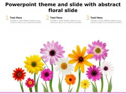 Powerpoint theme and slide with abstract floral slide