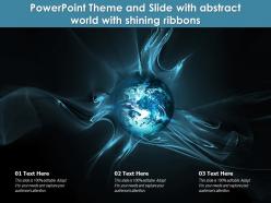 Powerpoint Theme And Slide With Abstract World With Shining Ribbons