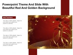 Powerpoint theme and slide with beautiful red and golden background