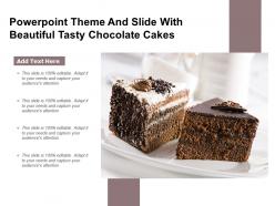 Powerpoint theme and slide with beautiful tasty chocolate cakes