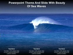 Powerpoint theme and slide with beauty of sea waves