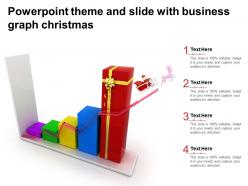 Powerpoint theme and slide with business graph christmas
