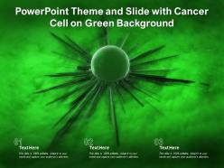 Powerpoint theme and slide with cancer cell on green background