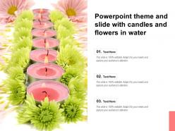 Powerpoint theme and slide with candles and flowers in water