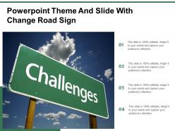 Powerpoint Theme And Slide With Change Road Sign