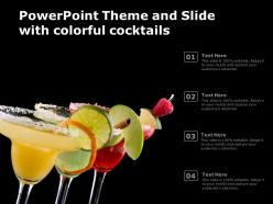 Powerpoint theme and slide with colorful cocktails