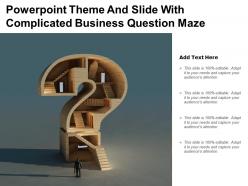 Powerpoint theme and slide with complicated business question maze