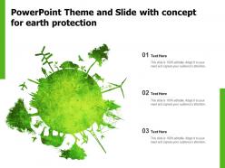 Powerpoint theme and slide with concept for earth protection