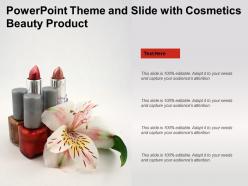 Powerpoint theme and slide with cosmetics beauty product