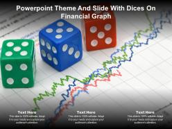 Powerpoint theme and slide with dices on financial graph
