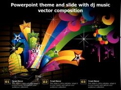 Powerpoint theme and slide with dj music vector composition