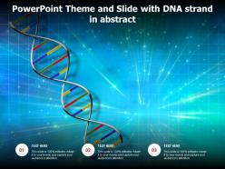 Powerpoint theme and slide with dna strand in abstract
