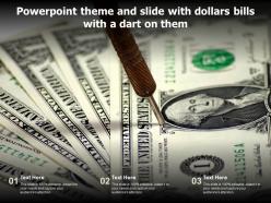 Powerpoint theme and slide with dollars bills with a dart on them