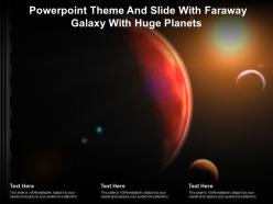 Powerpoint theme and slide with faraway galaxy with huge planets