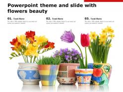 Powerpoint theme and slide with flowers beauty