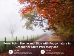 Powerpoint theme and slide with foggy nature in greenbrier state park maryland