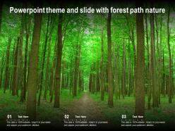 Powerpoint theme and slide with forest path nature