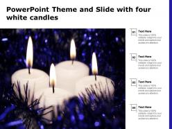 Powerpoint theme and slide with four white candles