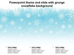 Powerpoint theme and slide with grunge snowflake background