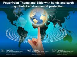 Powerpoint Theme And Slide With Hands And Earth Symbol Of Environmental Protection